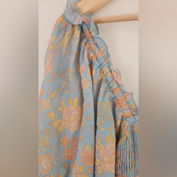 Spell and the gypsy collective juniper shirred dress eggshell blue size M NWT - Picture 7 of 17